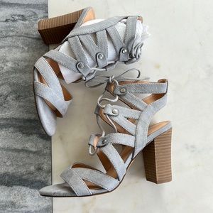 Strappy suede cute Block Heel